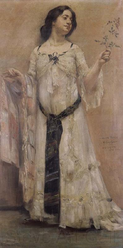 Lovis Corinth Portrat Charlotte Berend in the woman dress Spain oil painting art